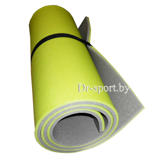 Коврик (пенка) гимнастический/туристический 15*0,6L1.8 салатовый/серый